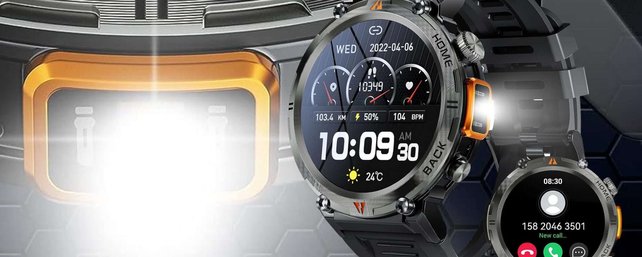 Questo smartwatch STRAORDINARIO ha tutto, anche una torcia: prezzo WOW (39€)