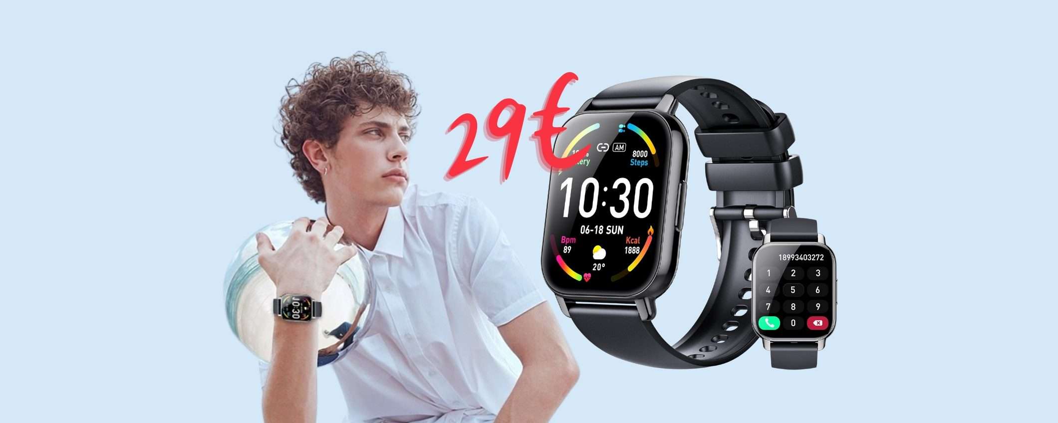 Smartwatch PAZZESCO: risponde alle chiamate e ha 112 profili sport