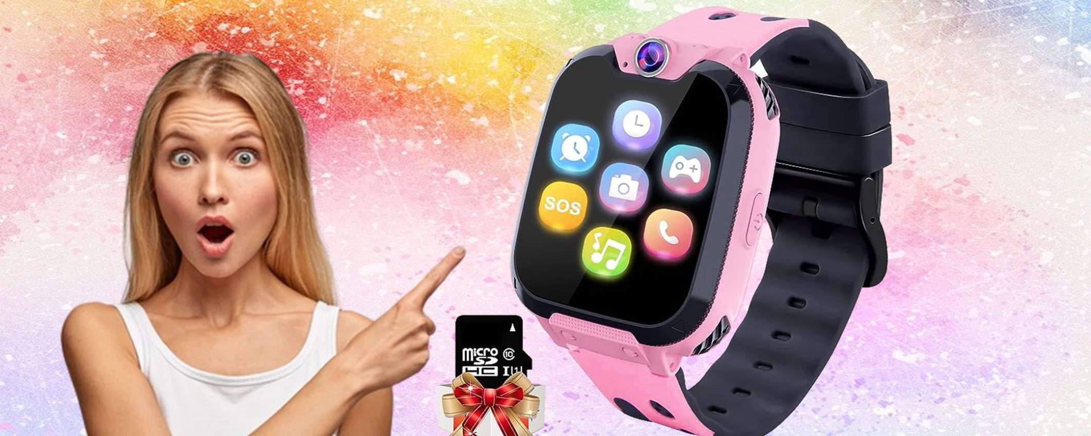 Smartwatch per bambini con giochi e fotocamera in sconto del 37%