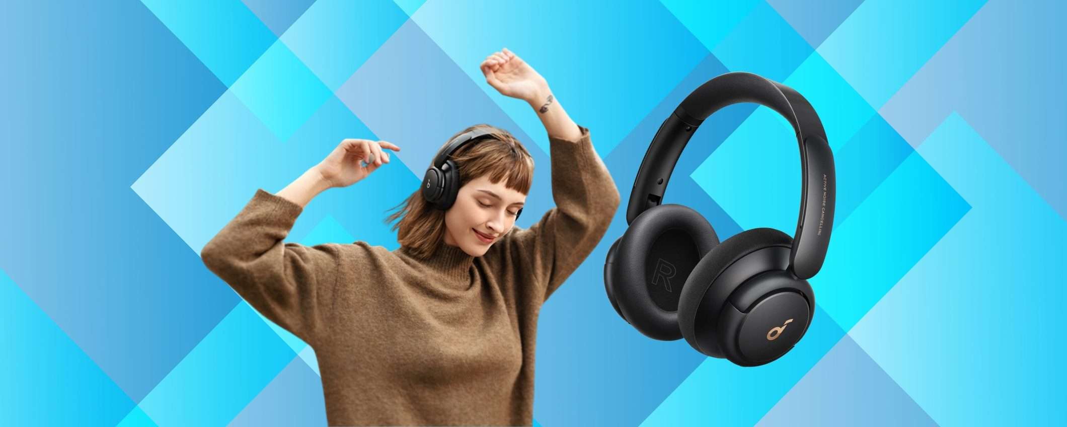 Soundcore Q30: cuffie wireless On-ear dal suono fantastico (59€)