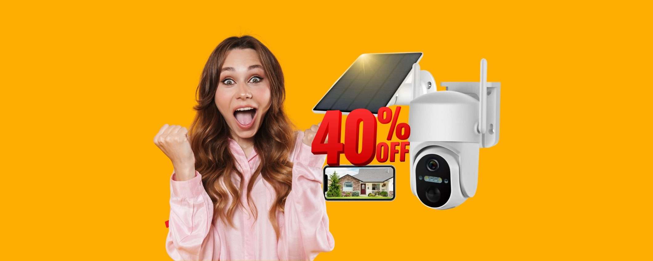 SUPER SCONTO sulla videocamera di sorveglianza WiFi (-40%)