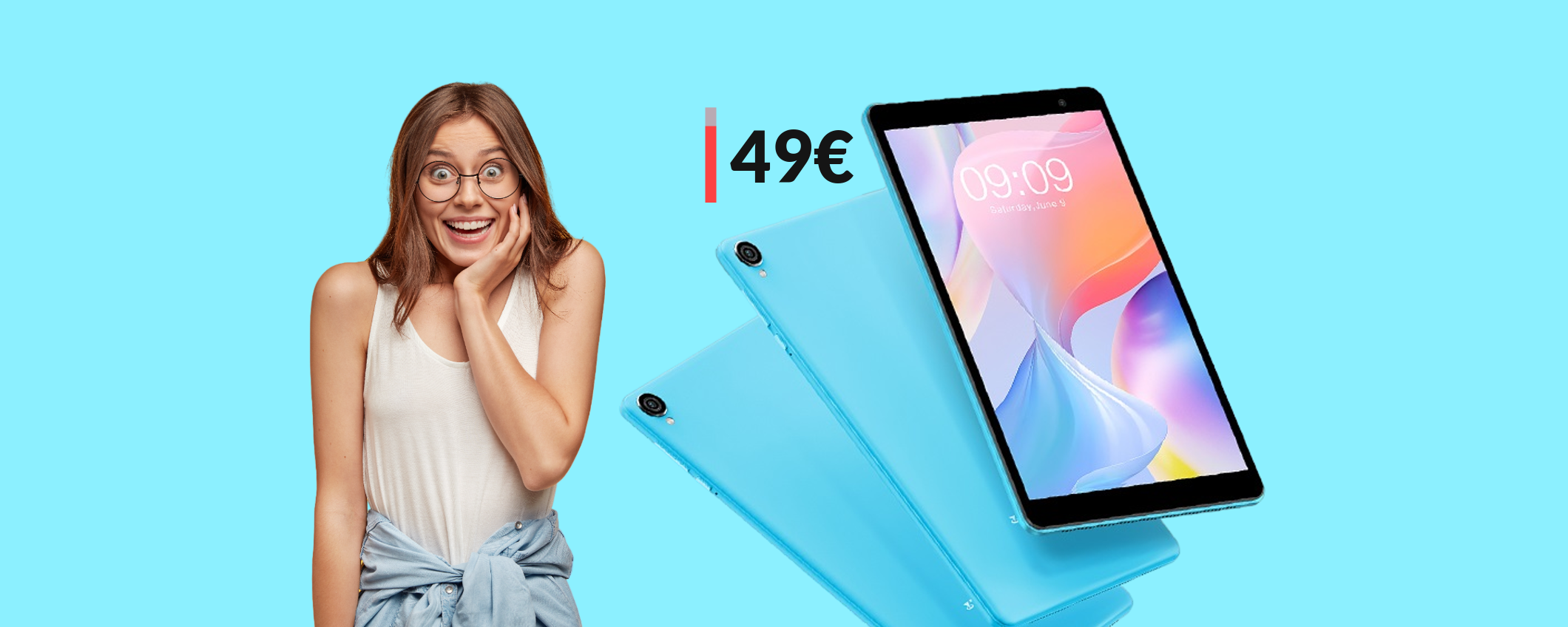 Tablet Android ad un prezzo che fa sgranare gli occhi: bastano 49€