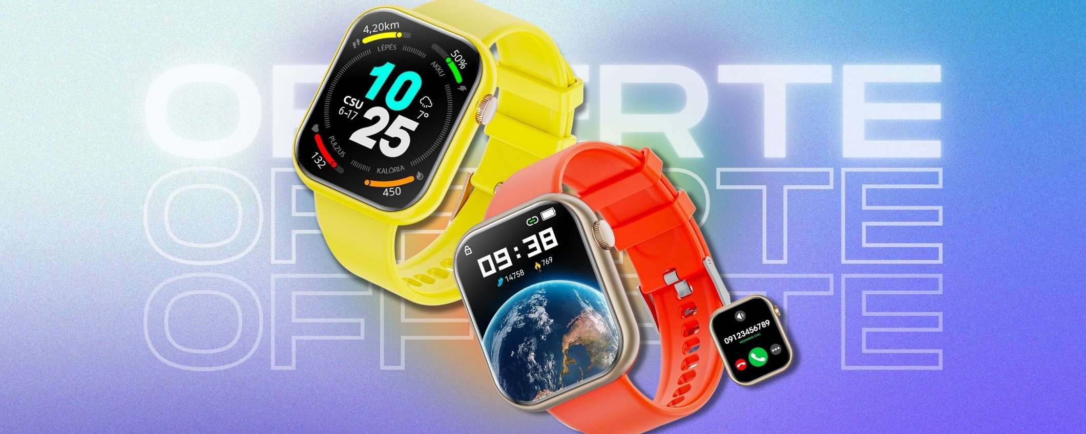 Smartwatch per chiamate Bluetooth, salute e sport: al 50% ma per poco