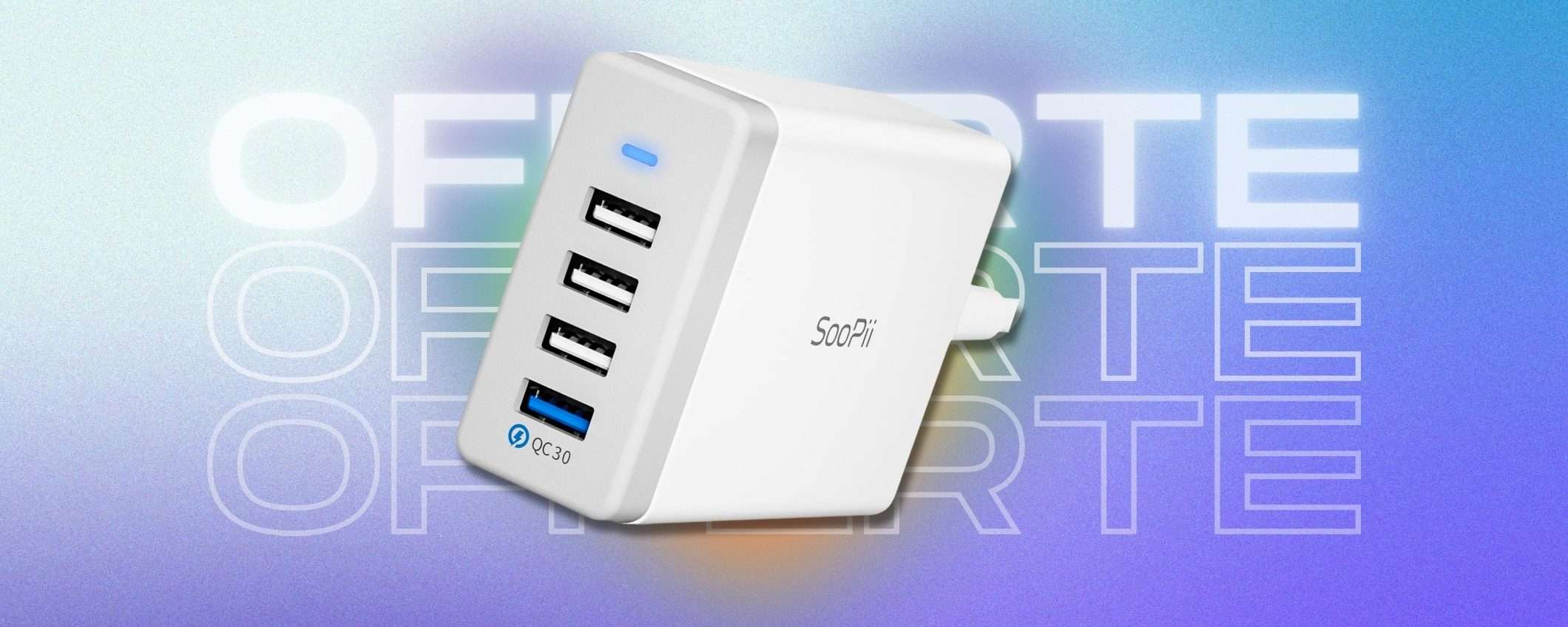 Stazione di Ricarica USB da 40W: una presa, 4 dispositivi sempre TOP