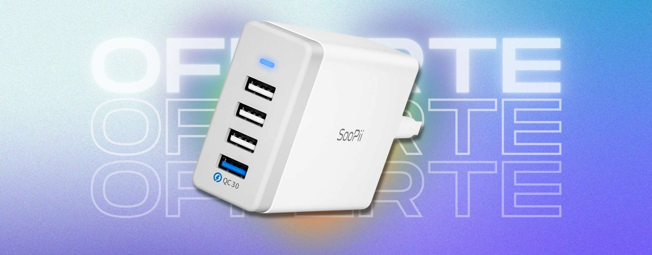 Stazione di Ricarica USB da 40W: una presa, 4 dispositivi sempre TOP