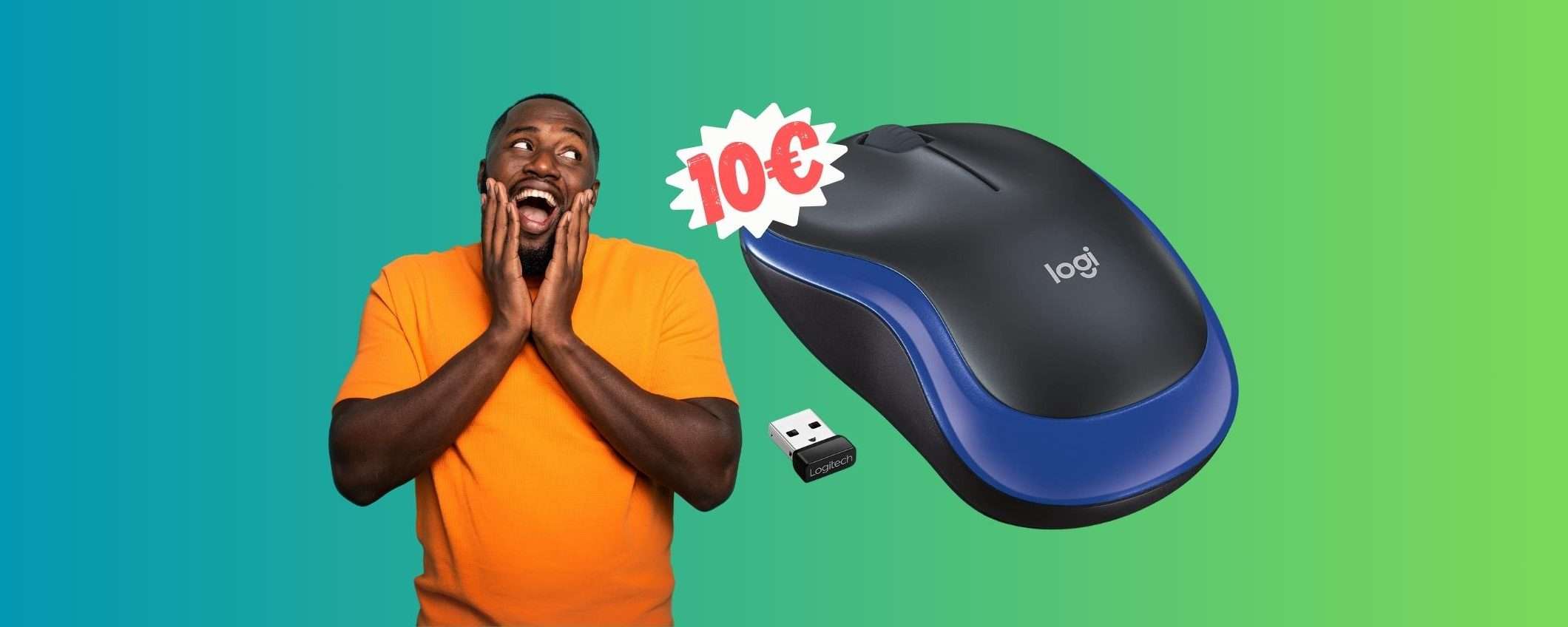 Torna in mouse wireless più ECONOMICO: Logitech M185 è tuo a 10€