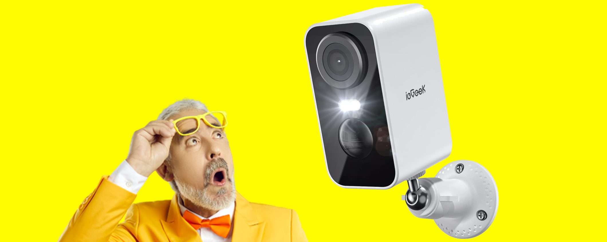 Videocamera di sorveglianza con luce e allarme: doppio sconto TOP (-40€)