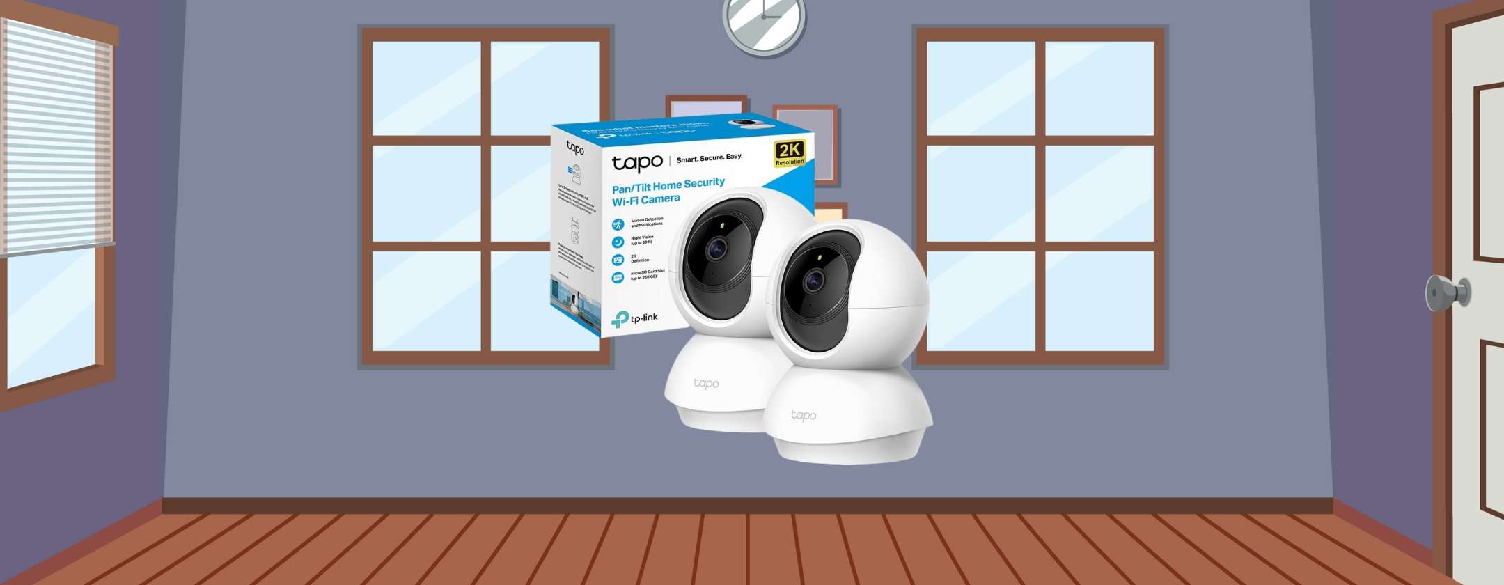 Tp-link tapo c210p2 telecamera wi-fi interno 2k(3mp), videocamera  sorveglianza