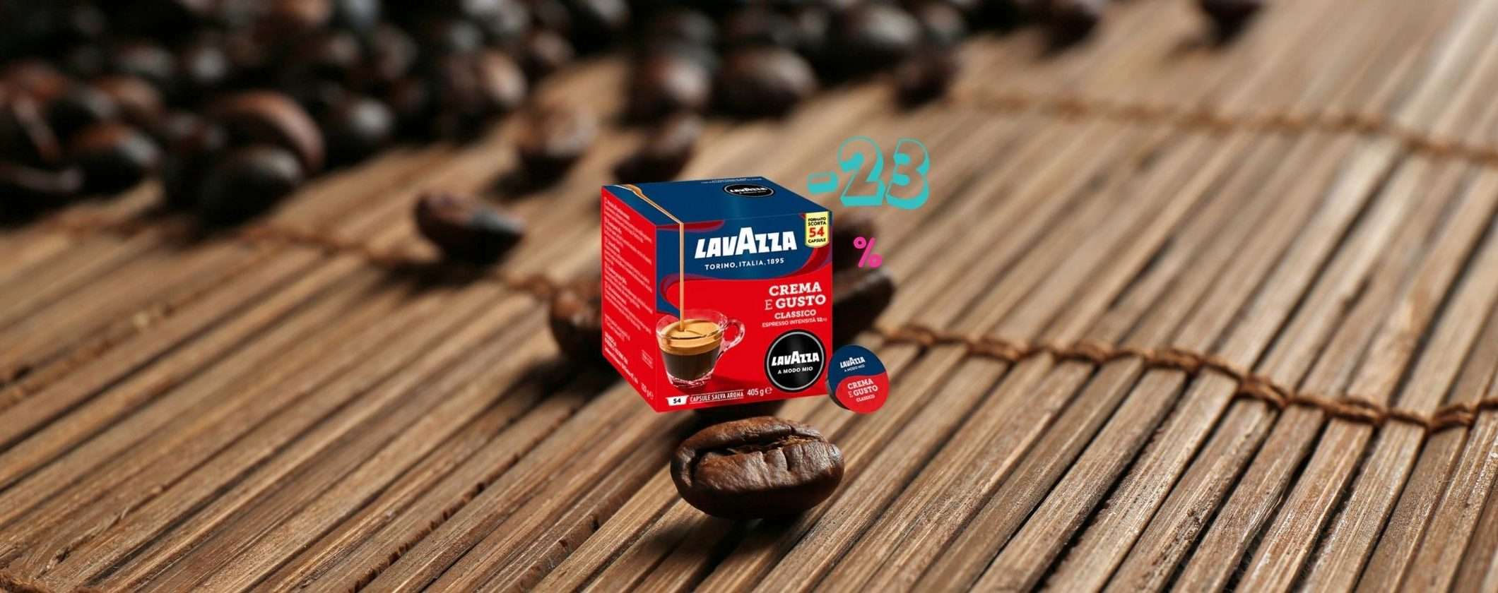 216 Capsule Caffè Lavazza Crema e Gusto al 23% di SCONTO