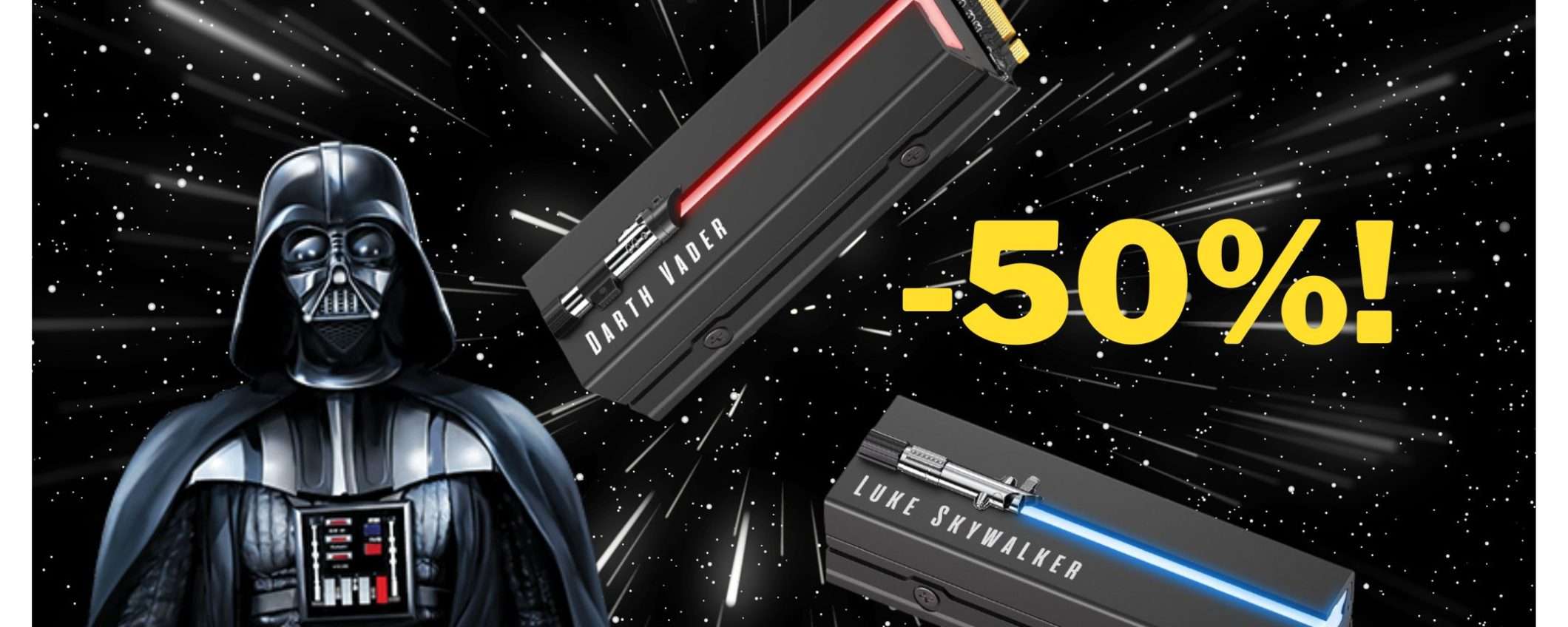 Entra nel lato oscuro con questo SSD di Star Wars a un prezzo SPAZIALE