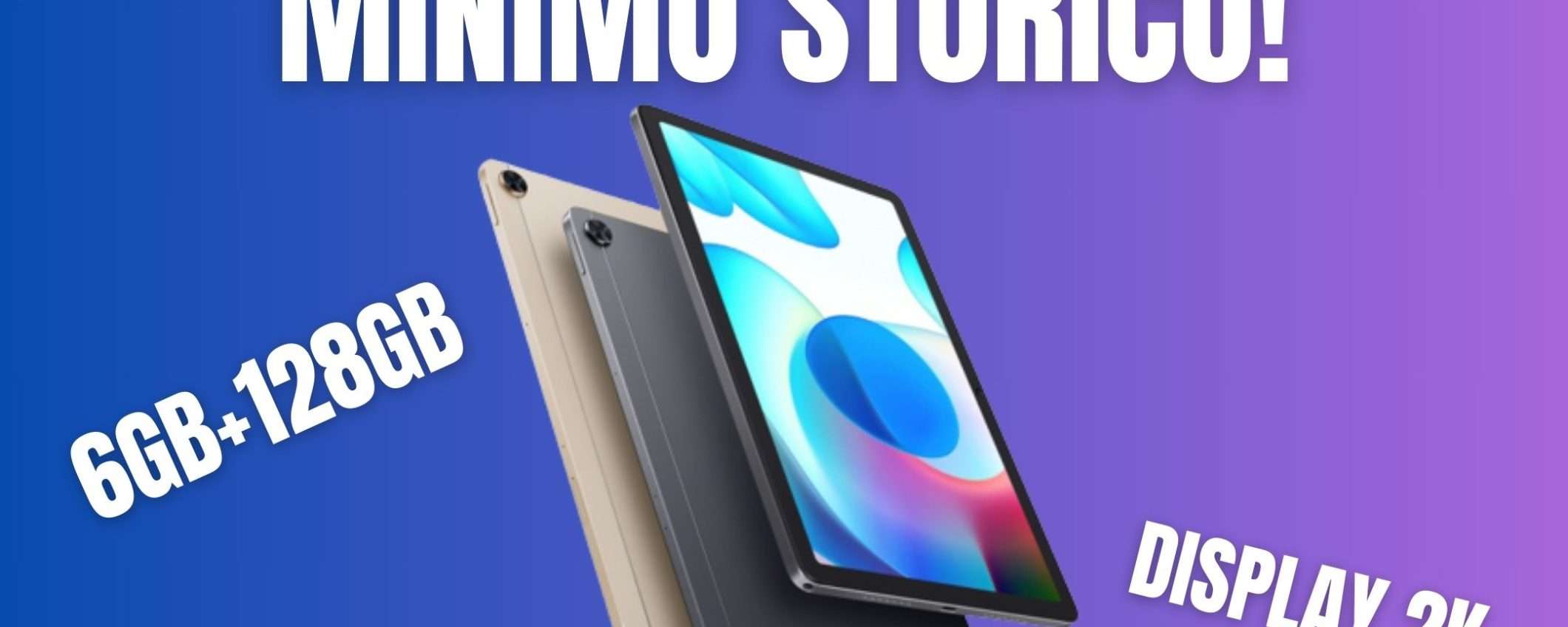 Minimo storico per uno dei migliori tablet che scende sotto i 150€! (6GB+128GB e Display 2K)