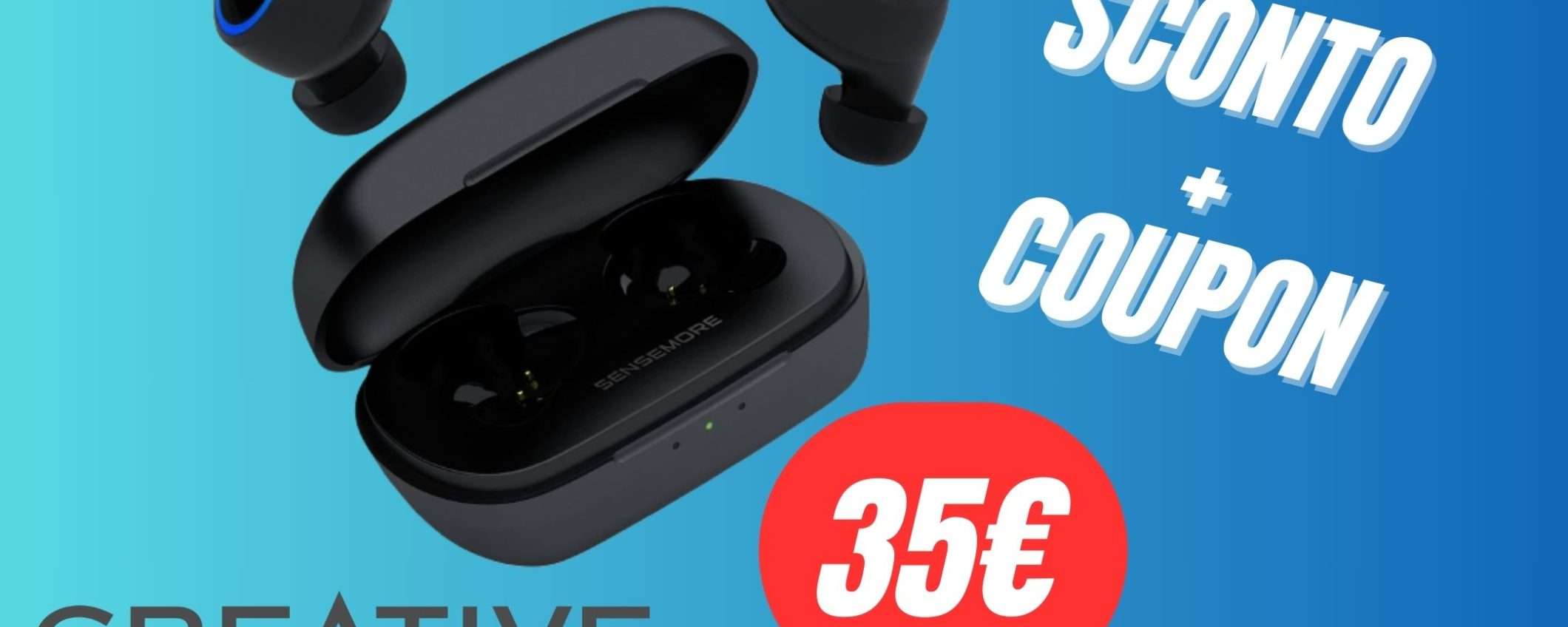 MINIMO STORICO per gli auricolari Creative con Cancellazione del Rumore! (65€ di SCONTO!)