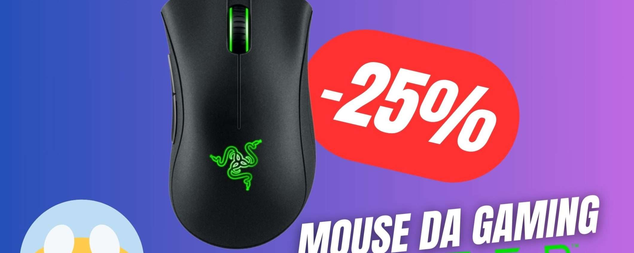 Uno dei Migliori Mouse Razer CROLLA grazie allo SCONTO su Amazon (-25%!)