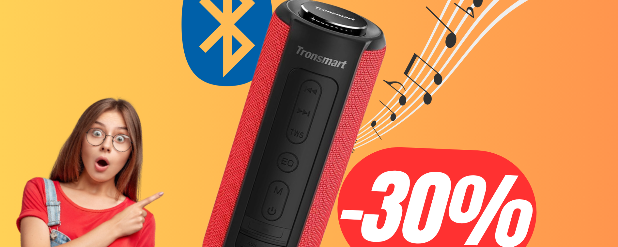 Porta la musica ovunque grazie a questo Potentissimo Altoparlante Bluetooth da 40W in SCONTO! (-30%)