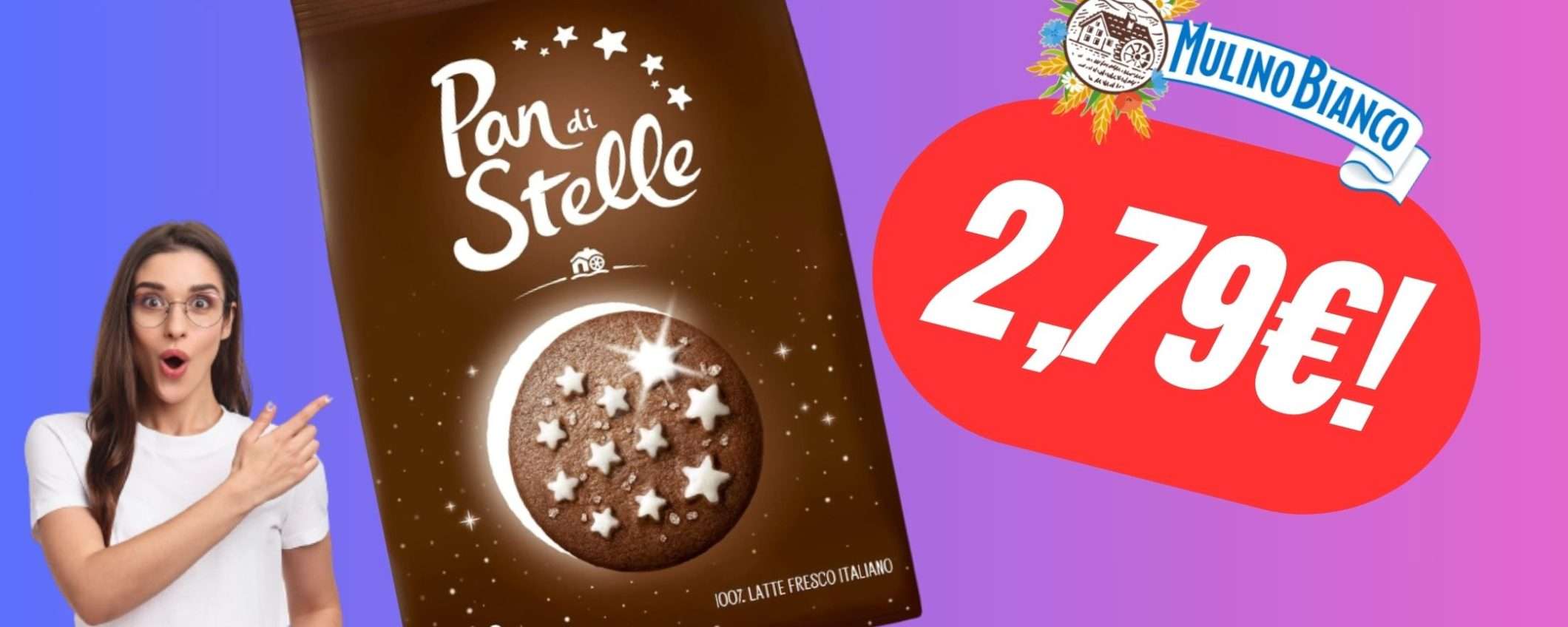 Colazione low-cost: Biscotti Pan Di Stelle da 700g a soli 2,79€!