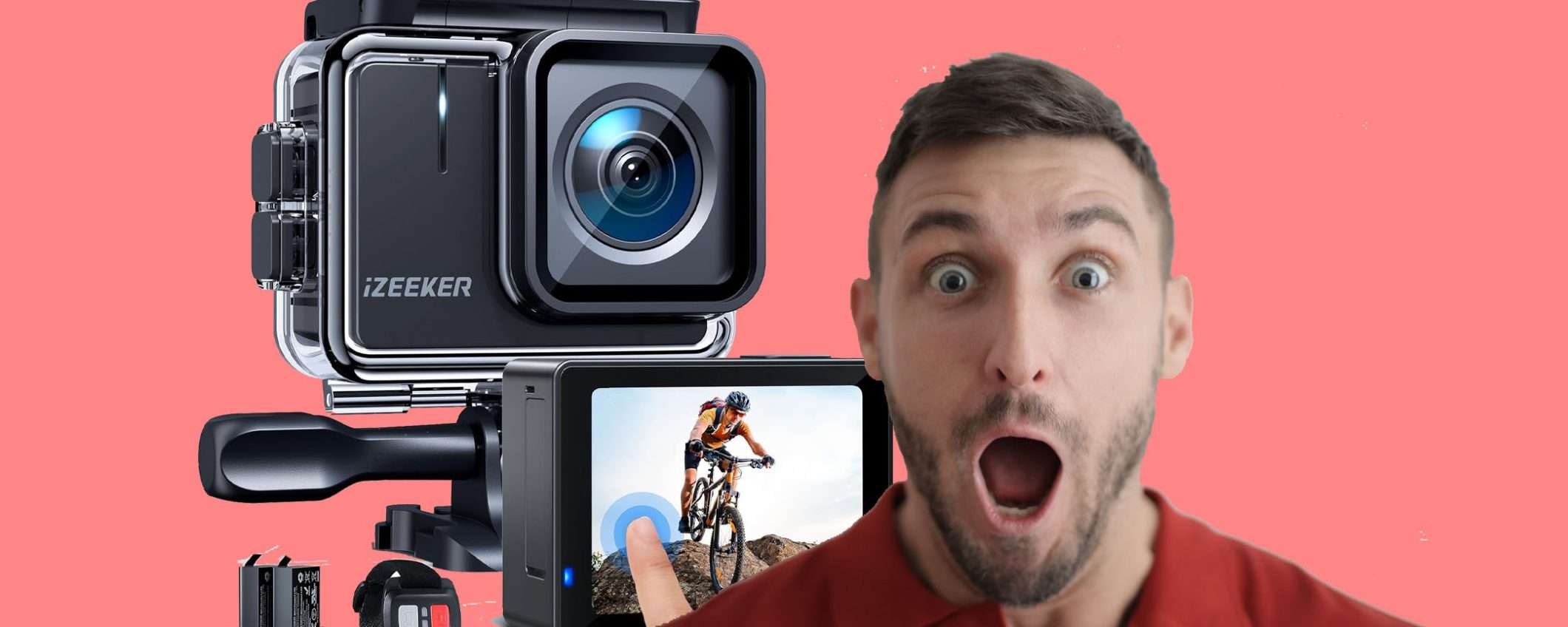 Action Cam UHD 4K in super offerta: -50% con sconto coupon