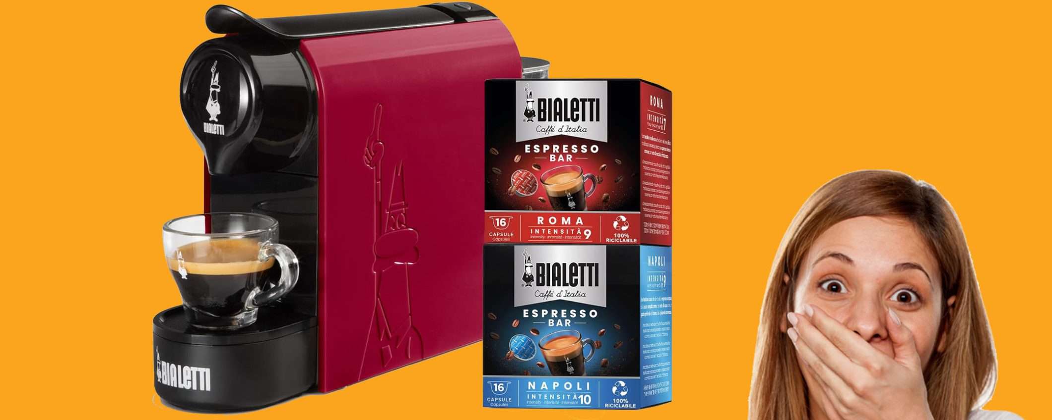 Bialetti Gioia con 32 capsule incluse in sconto BOMBA su Amazon