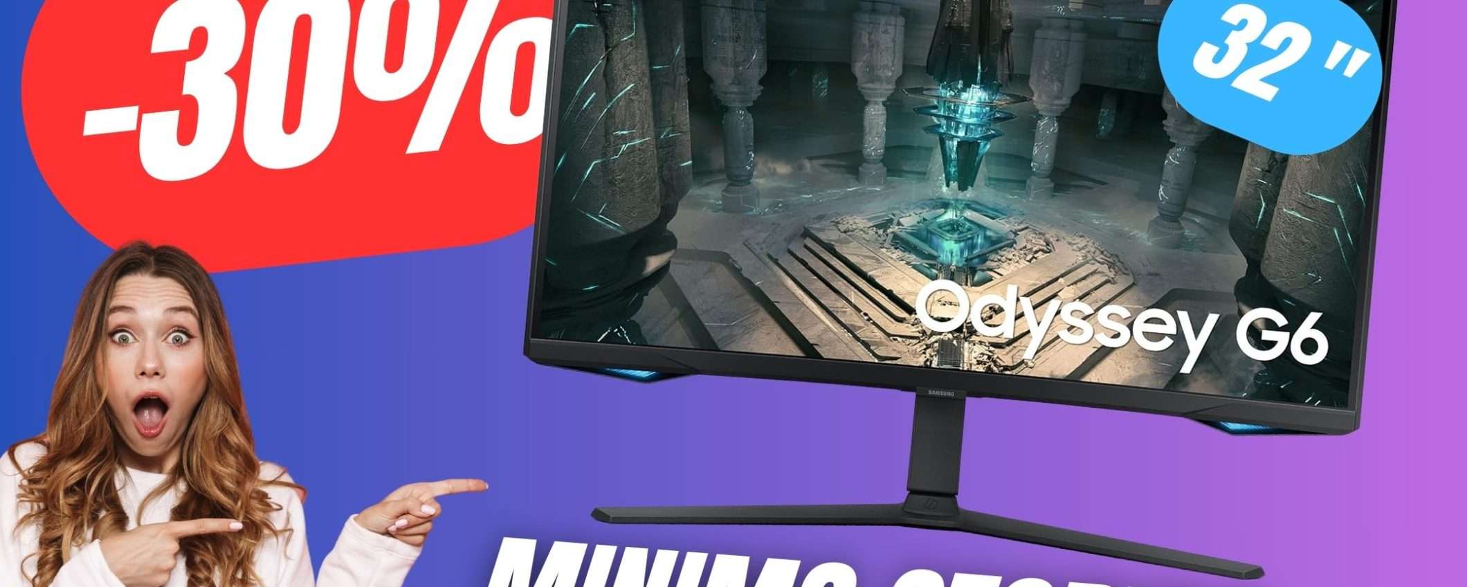 Uno dei Monitor Samsung più amati al MINIMO STORICO (WQHD e 32