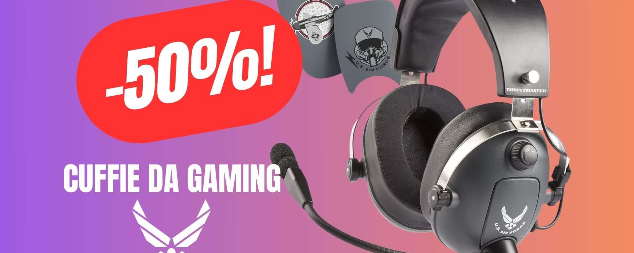 Sali su un vero Aereo da Caccia con queste Cuffie da Gaming (-50% di SCONTO)