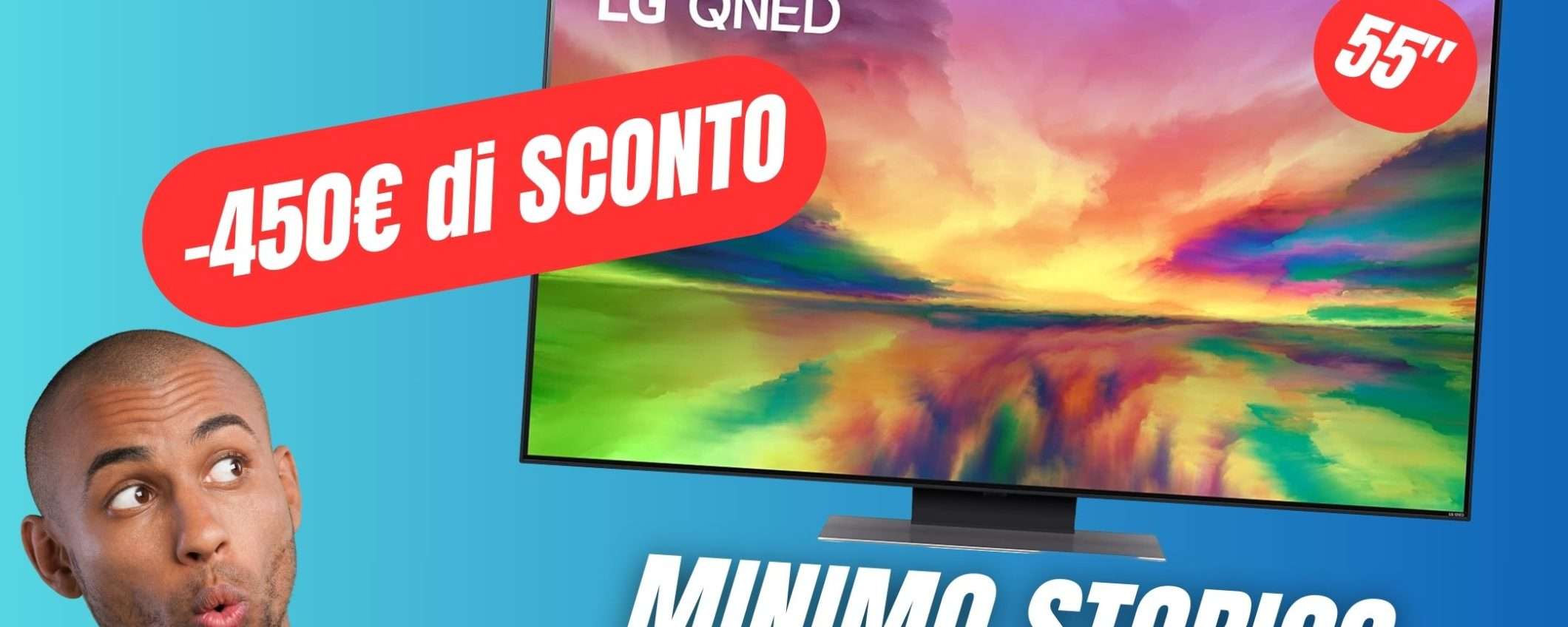 Il nuovissimo TV LG QNED da 50'' raggiunge il MINIMO STORICO su Amazon (-43%!)