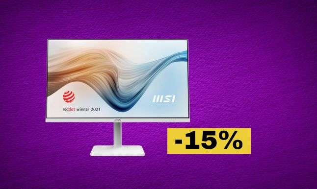 MSI Modern, il super monitor scende di prezzo su Amazon: oggi risparmi