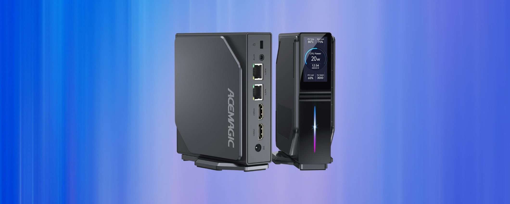 Mini PC con schermo LCD, SSD 1TB e 16GB di RAM in MEGA SCONTO (-50%)