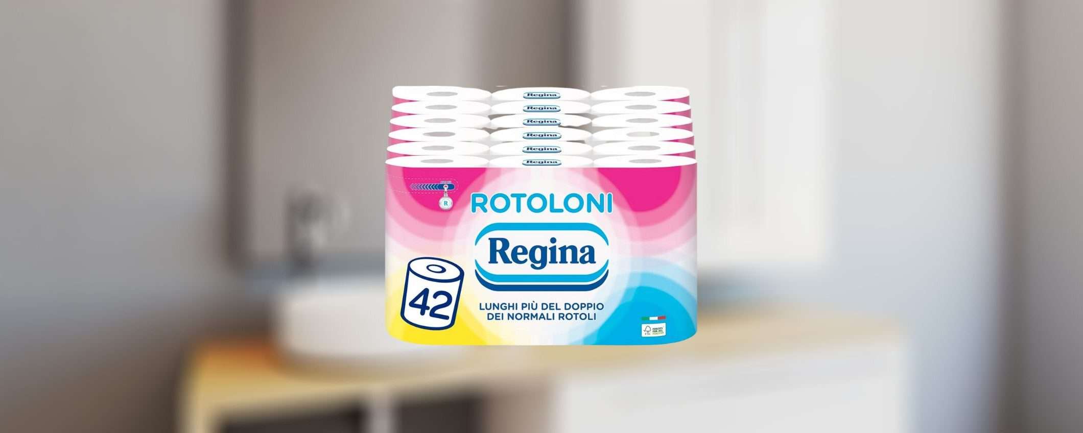 Rotoloni Regina a PREZZO SCORTA su Amazon: 42 rotoli in offerta (-27%)