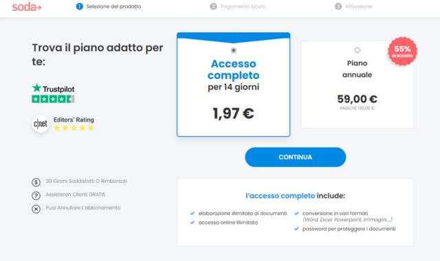 SodaPDF offerta piano annuale