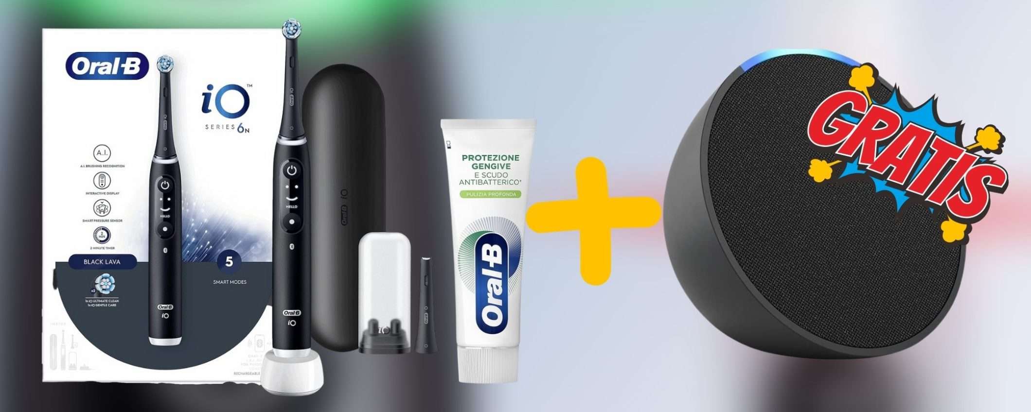 Spazzolino smart Oral-B iO6, sconto 40% + OMAGGIO: 10 motivi per sceglierlo