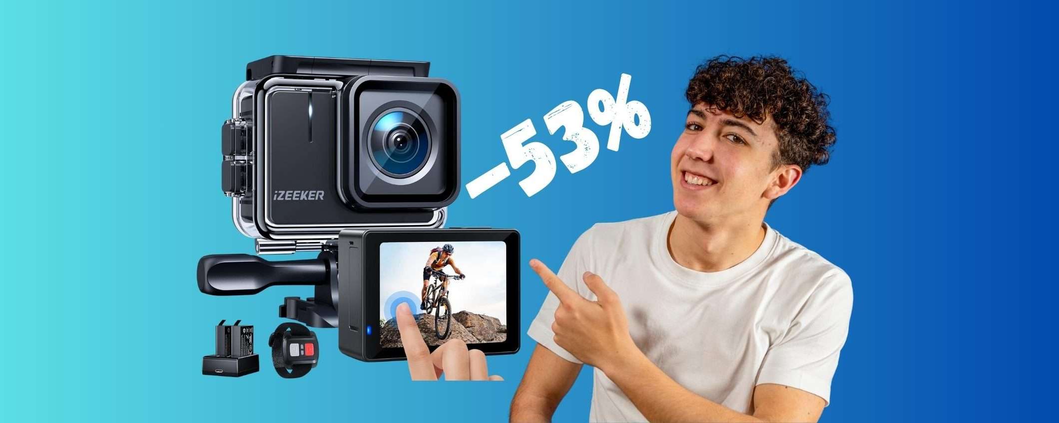 Action Cam impermeabile con risoluzione 4K a 42€ è un AFFARE