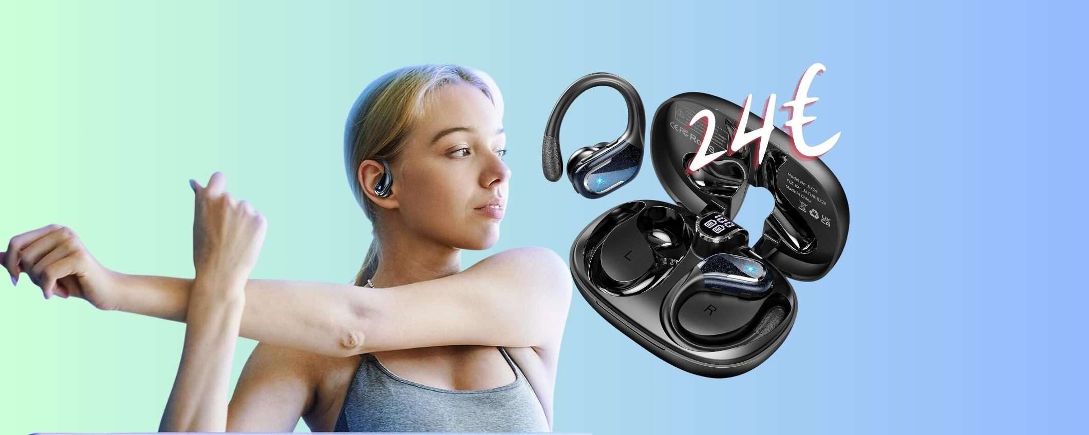 Auricolari Bluetooth per gli amanti dello sport in DOPPIO SCONTO