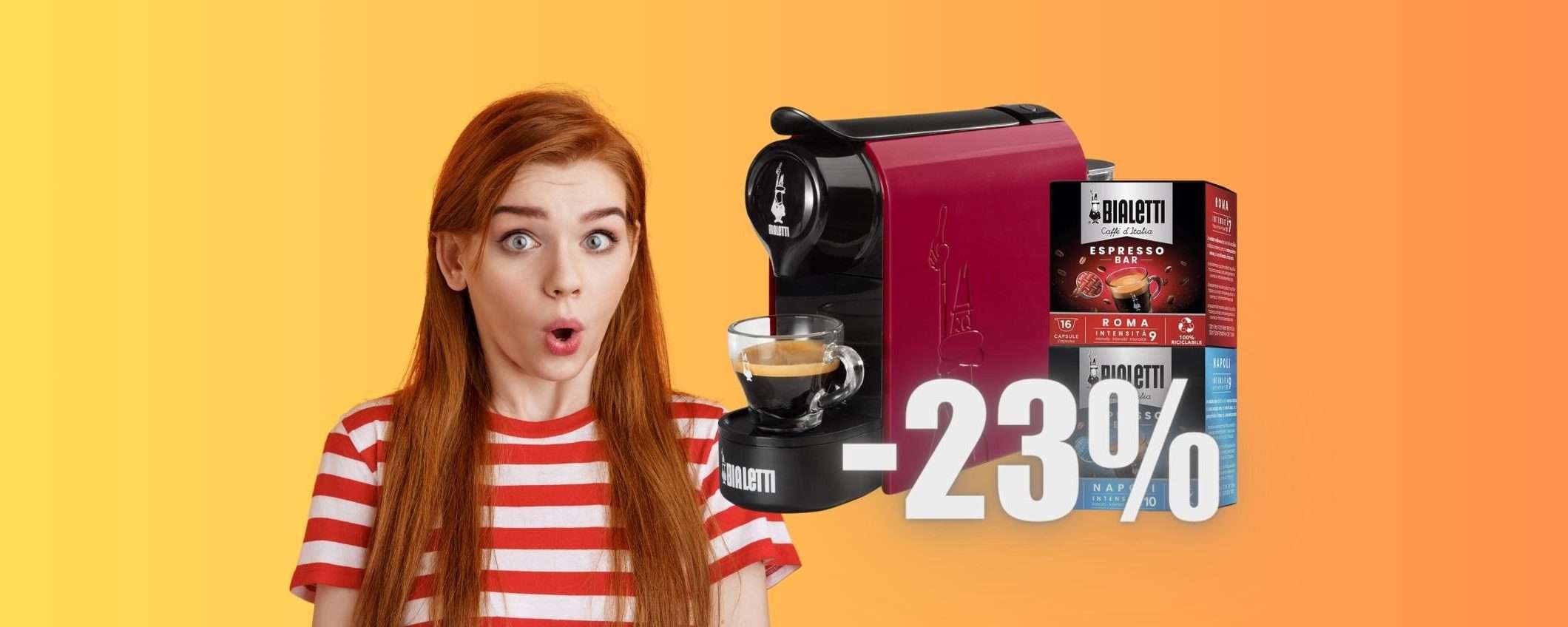 Bialetti Gioia + 32 capsule con lo SCONTO del 23% su Amazon