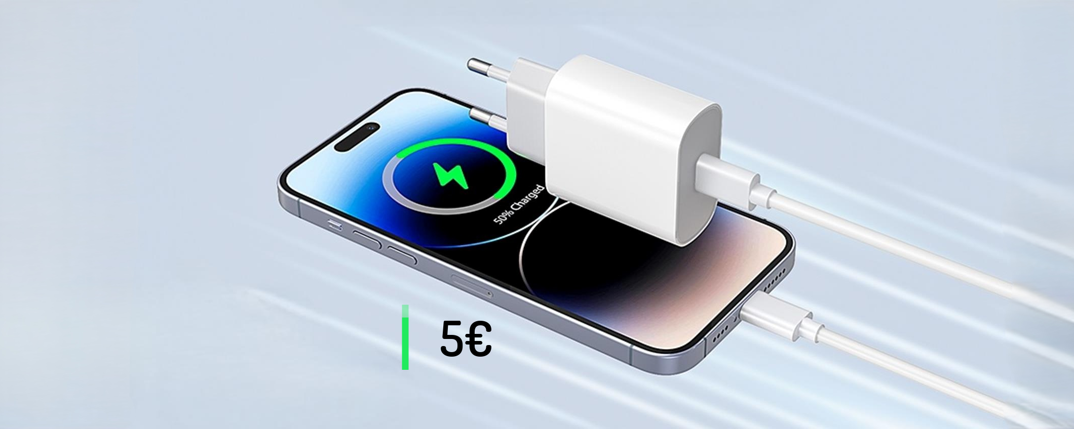 iPhone 14 dura una vita con questo caricabatterie USB C a 5€