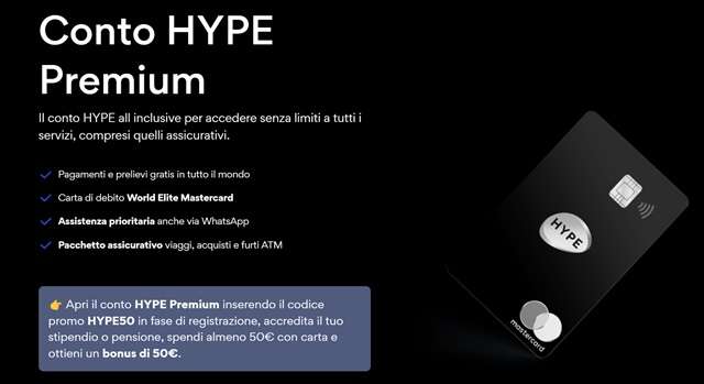 conto hype premium