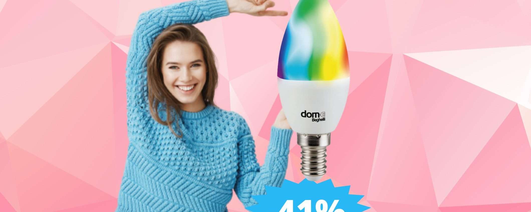 Lampadina Smart LED Beghelli: MEGA sconto del 41% su Amazon