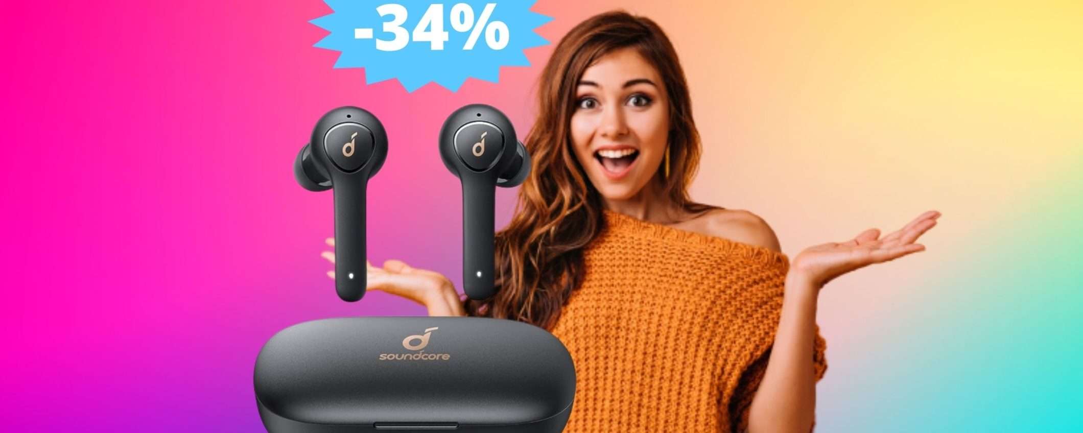 Cuffie Soundcore Life P2: MEGA sconto del 34% su Amazon