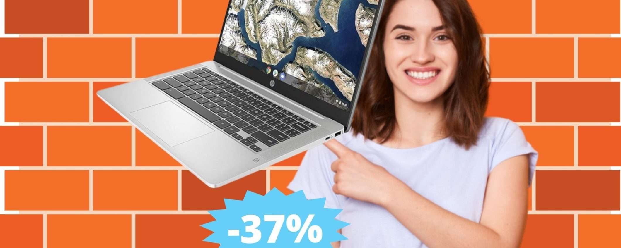 HP Chromebook 14a: un AFFARE da prendere al volo (-37%)