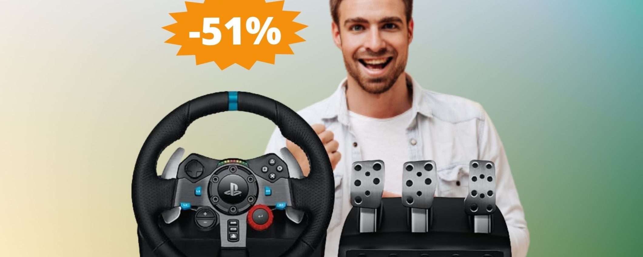 Logitech G29 Driving Force: sconto FOLLE del 51% su Amazon