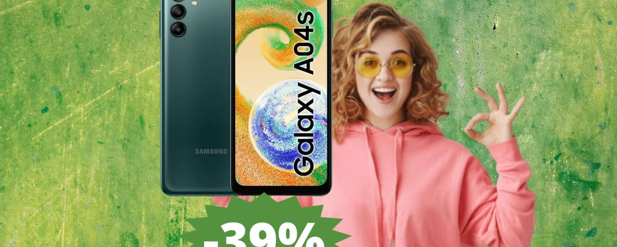 Samsung Galaxy A04s: MEGA sconto del  39% su Amazon