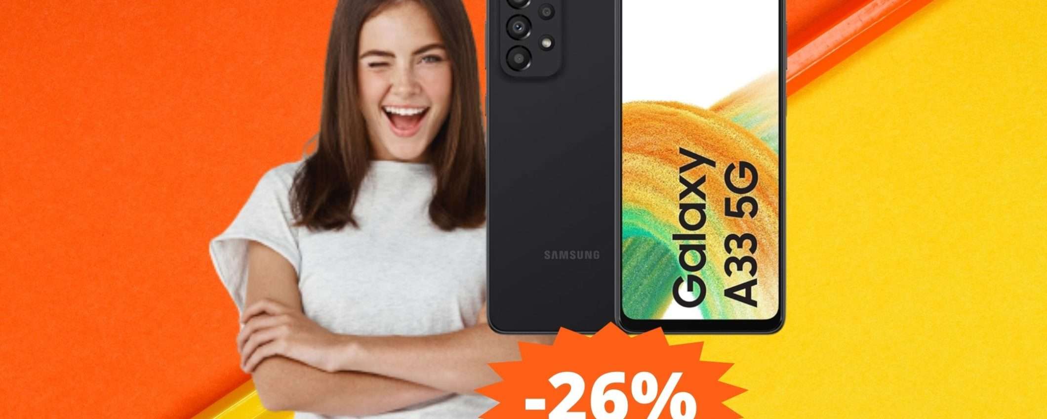 Samsung Galaxy A33: OFFERTA imperdibile su Amazon (-26%)