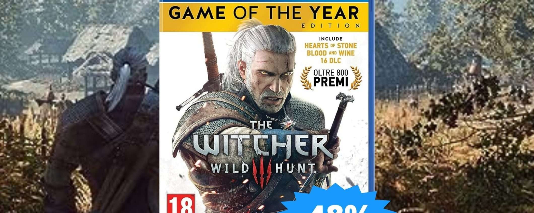 The Witcher III per PS4: sconto PAZZESCO del 48% su Amazon