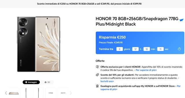 honor 70 offerta halloween