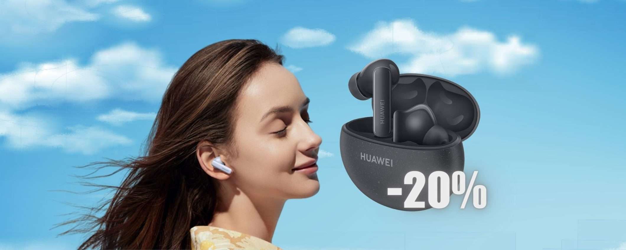 HUAWEI FreeBuds 5i: il PREZZO è in CADUTA LIBERA (-20%)