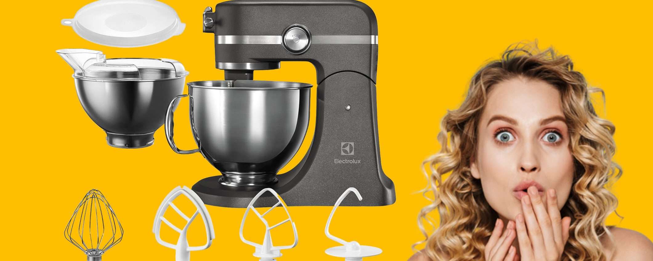 Impastatrice planetaria Electrolux con 10 velocità: sconto BOMBA