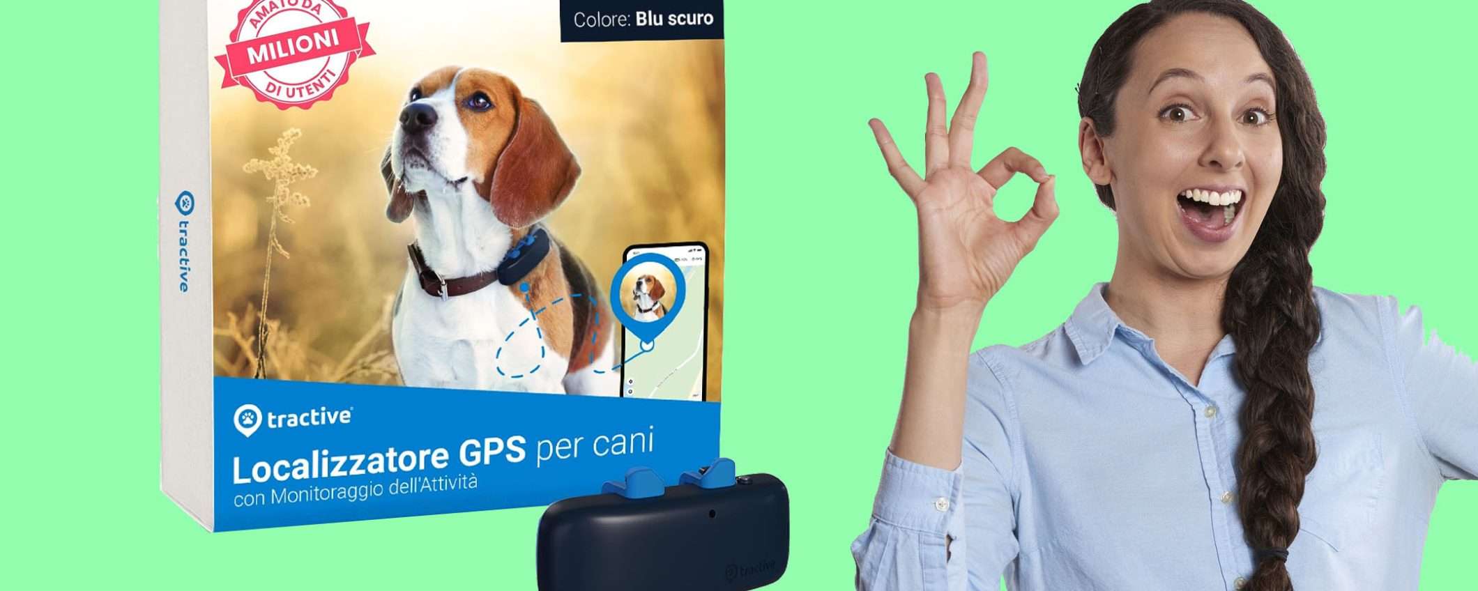 Localizzatore GPS per cani oggi in offerta SUPER: sconto del 40%