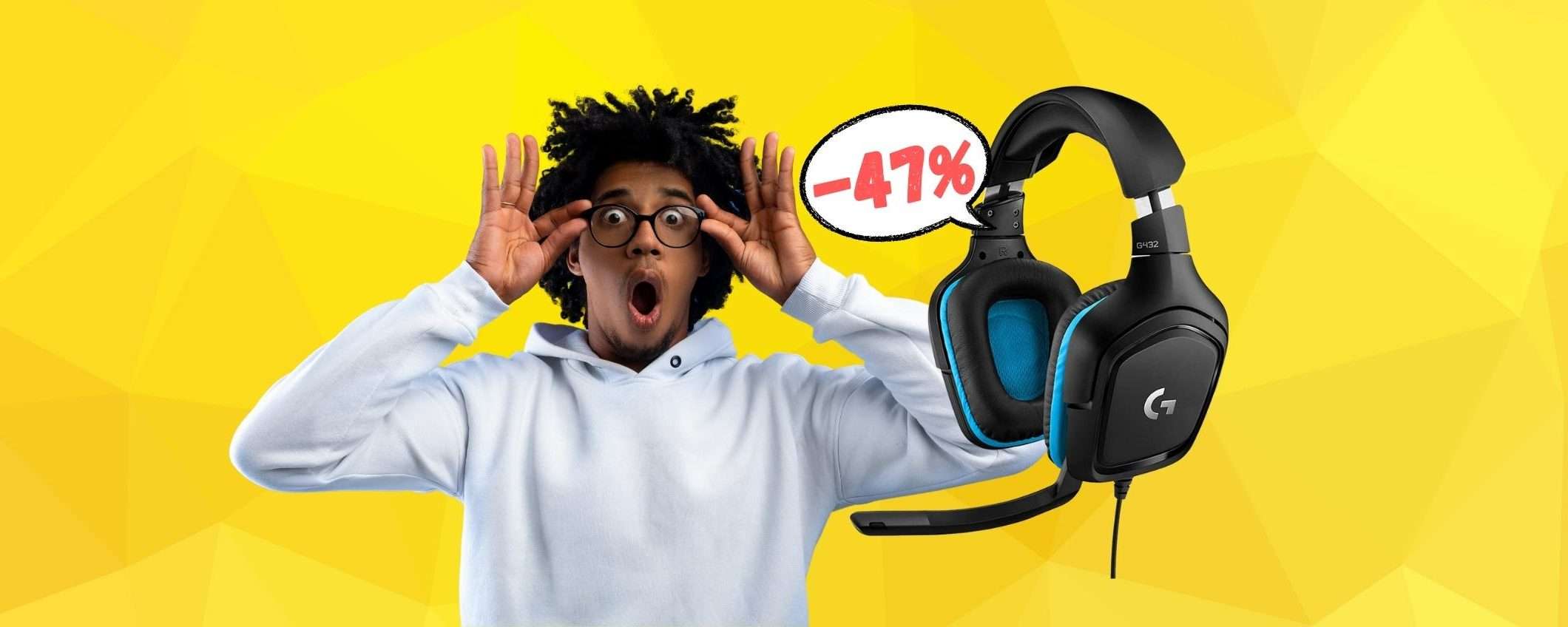 Logitech G432: cuffie da gaming a PREZZO IMBATTIBILE (-47%)