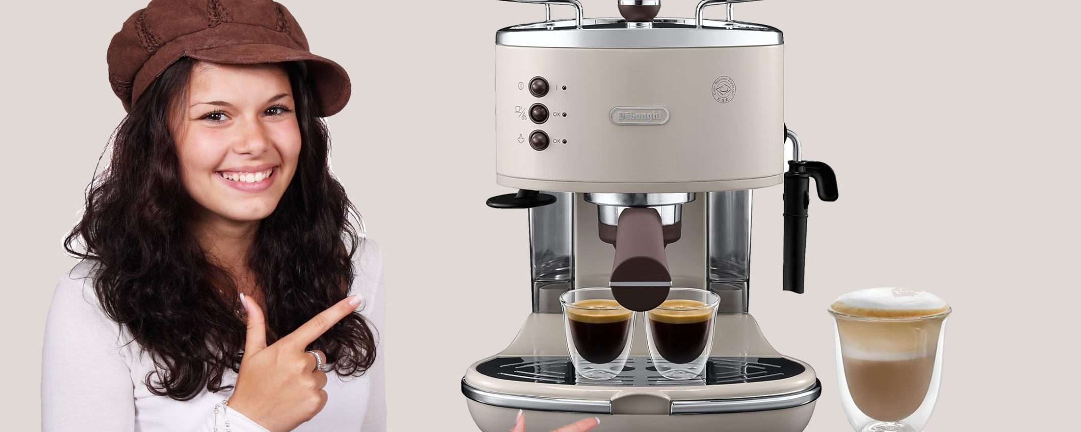 Macchina De’Longhi Icona Vintage per caffè e cappuccino in MEGA sconto (-43%)