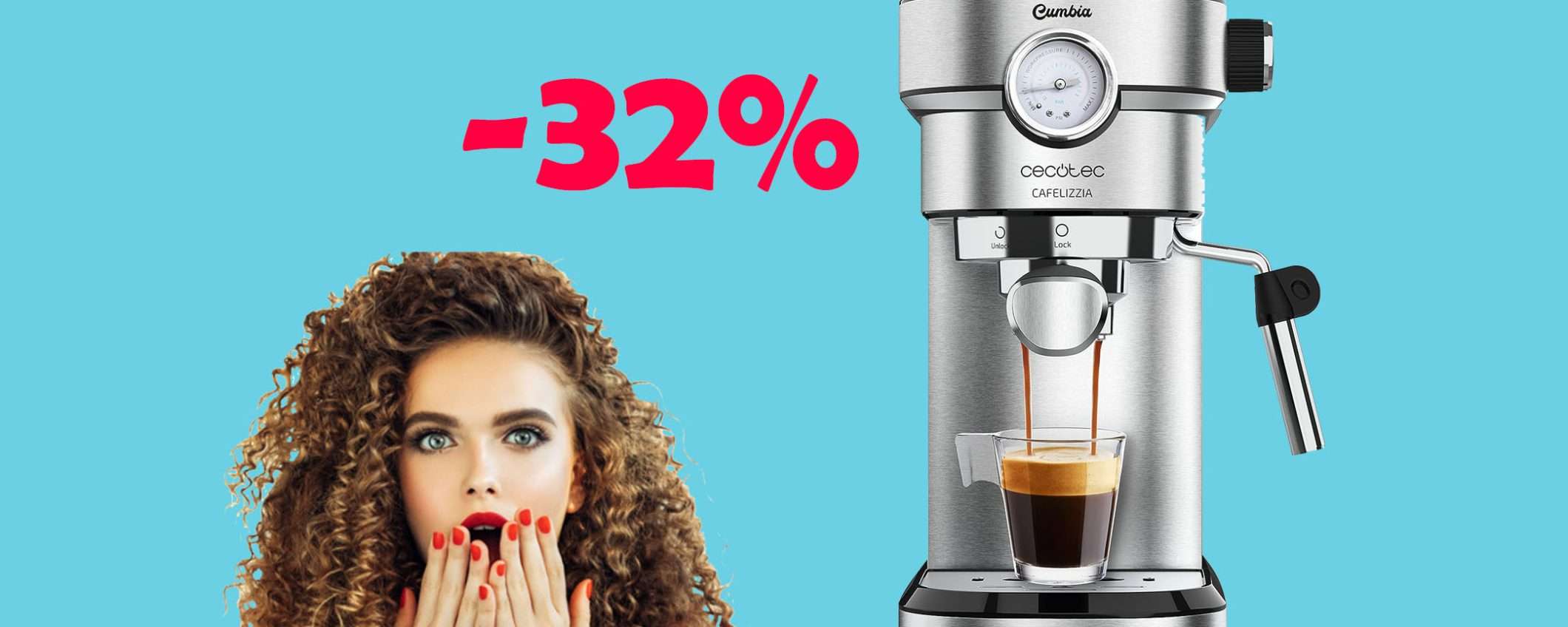 Macchina per caffè espresso Cafelizzia in SUPER sconto del 32%