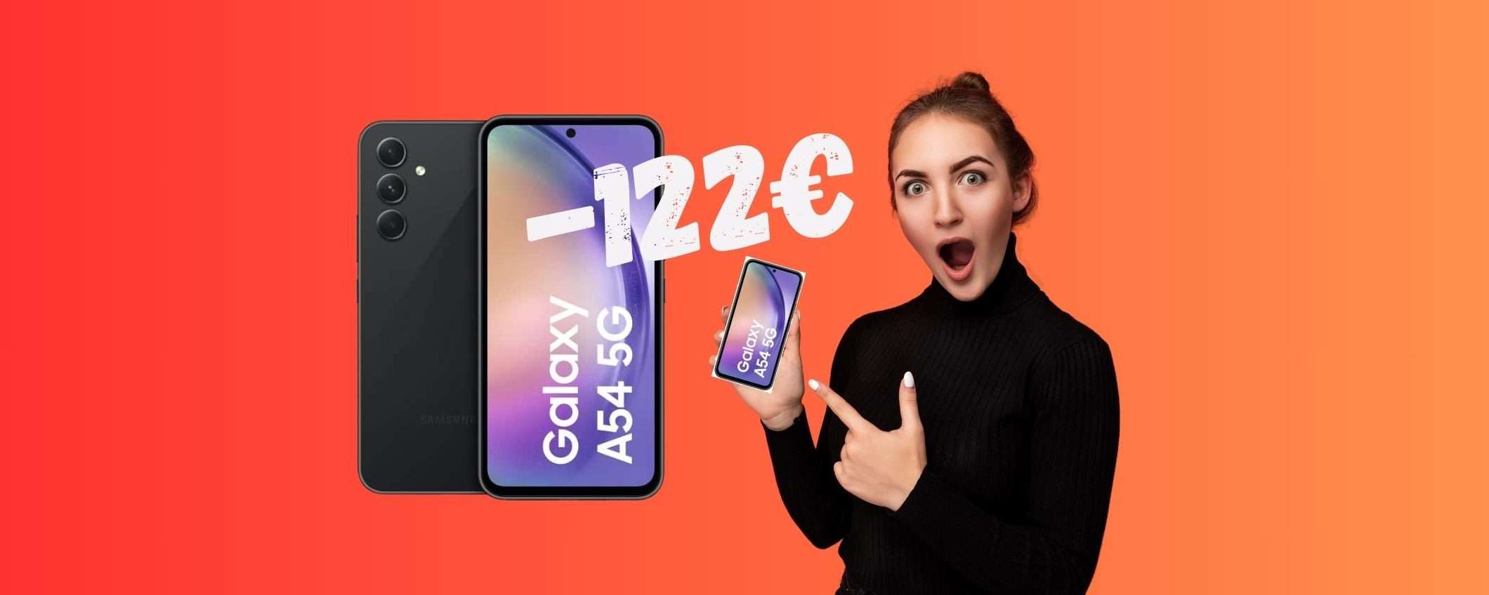 Samsung Galaxy A54 5G a 122€ in MENO e pagabile a rate (-27%)