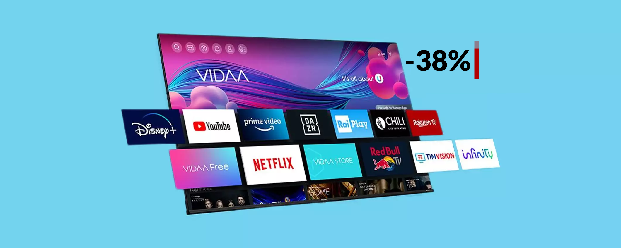 Smart TV 4K Hisense 50'' al prezzo più basso di sempre (-230€)